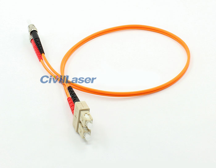 ST-SC Double Core Multimode Fiber Patch Cord